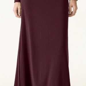 OGL Maxi Skirt in Deep Burgundy
